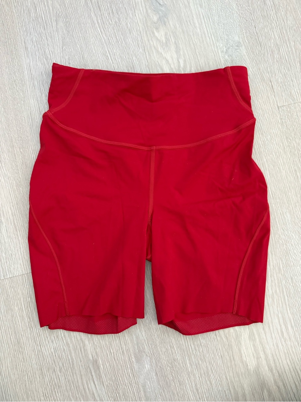 lululemon athletica Red High-Rise Athletic Bike Shorts